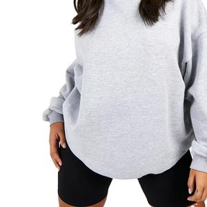 เสื้อสเวตเชิ้ตคอกลมผู้หญิง ดีไซน์ใหม่ ฤดูใบไม้ร่วง ฤดูหนาว ทรงหลวม โอเวอร์ไซส์ ด้านหน้าปรับแต่งได้ ผ้าฟลีซ ป้องกันขนร่วง แห้งเร็ว 2026 - Product Image 5