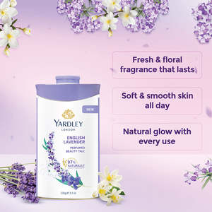 Talco Perfumado Yardley London English Lavender, 100g y 250g, Polvo para Mujeres, Todo Tipo de Piel, 3 Años de Duración - Product Image 3