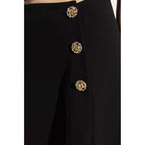 Mega Merchant 34969 Assymetric <b>Split</b> <b>Skirt</b> XS Size Casual Style Natural Waistline Short Length Nonwoven 95% Polyester - Product Image 5