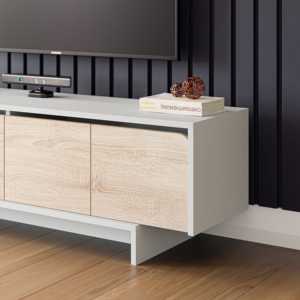 Soporte de TV de madera Landy gris blanco moderno del fabricante turco, superventas, muebles para el hogar para uso en sala de estar y dormitorio - Product Image 2