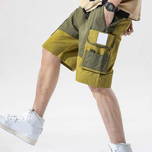 2024 hommes été décontracté coton Cargo Shorts haute rue mode brodé dentelle décoration multi-poches coupe ample solide - Product Image 6