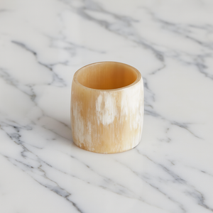 Ronds de serviette en corne naturelle faits à la main décor de table en corne polie accessoires de salle à manger rustiques réglage de table écologique pour la maison - Product Image 1