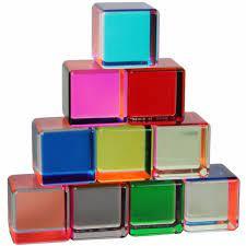 Vibrant Rainbow Crystal Acrylic Strip <b>Blocks</b> Modern Eco-friendly for Stacking Gem <b>Blocks</b> for Kids' Creative Play - Product Image 4
