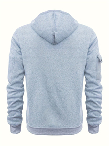 Zipper Hoodies Autumn Winter Men's Leisure Sports Multi Zip Arm Pocket Hoodie <b>Jumper</b> Hoodies Fast Shipping OEM ODM Process Impex - Product Image 4