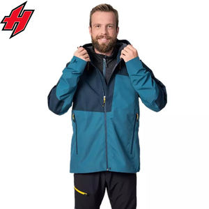 Veste imperméable d'extérieur unisexe de style printemps avec logo personnalisé en nylon à capuche avec traitement collé Vêtements de pluie populaires à la mode - Product Image 3