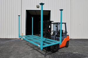 Depo Ekipmanları Dayanıklı 5 Katlı Taşınabilir Katlanabilir Çelik Raf Depolama Sistemi Ağır Yük Palet İstifleme Lastik Garaj Rafları - Product Image 6