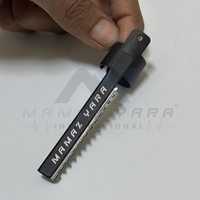 Lame de rasoir de coupe de cheveux de barbier de Logo personnalisé professionnel couteau de coupe de cheveux noir d'acier inoxydable rasoir amincissant professionnel