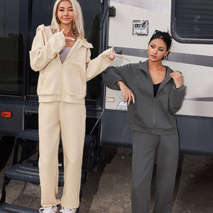 ราคาขายส่ง เสื้อฮู้ดดี้ผู้หญิงผ้าฝ้ายสไตล์เกาหลีสำหรับฤดูหนาว สีสันปรับแต่งได้ เป็นมิตรกับสิ่งแวดล้อม แห้งเร็ว ระบายอากาศดี แขนยาว ด้านหน้า - Product Image 3