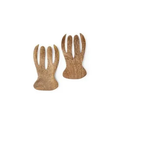 Cuillère à main à salade en bois artisanat produit de qualité supérieure fait main main main salade en bois poli brillant - Product Image 4