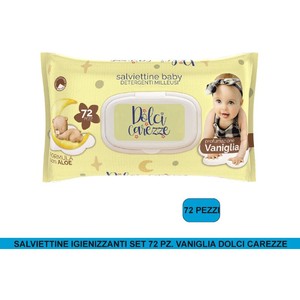 Set di 72 pezzi di salviettine umidificate per neonati alla vaniglia Set di salviettine igienizzanti - Product Image 1