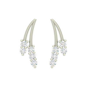 NOVAMART Fine Premium 925 <b>Sterling</b> <b>Silver</b> <b>Stud</b> Earrings for Women & Girls Rose Gold Diamond Trendy Heart Flower Designs Engageme - Product Image 1