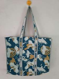 New 2026 Multicolor <b>Quilted</b> Cotton <b>Tote</b> <b>Bag</b> with Shoulder Straps Fashionable Hand and Shipping Travel <b>Tote</b> <b>Bag</b> with Pocket - Product Image 2