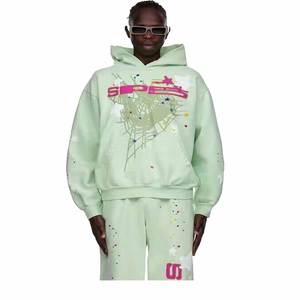 Jersey de calle de alta calidad de Hip Hop, transpirable con Jersey, de lavado ácido Sudadera con capucha, pantalón acampanado, chándal - Product Image 5