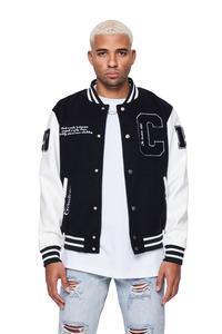 Chaqueta polar de bombardero de béisbol personalizada de alta calidad para hombre, ropa de calle con letras universitarias, soporte de lona acolchado de invierno estilo universitario - Product Image 2