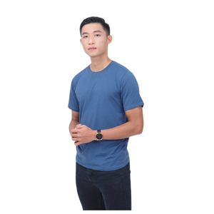 Direct Factory Sale Men's Heavyweight 100% Cotton Casual T-<b>Shirt</b> Breathable Vinh Hung Vietnam Original Manufacturer - Product Image 3