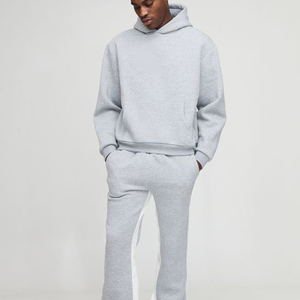 Survêtements à capuche unis personnalisés ensemble sweat à capuche en molleton de coton épais survêtement de sport d'hiver pour hommes - Product Image 6