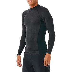Ropa deportiva de compresión negra personalizada para hombre Rash Guards Mejor rendimiento Ejercicio de gimnasio y ropa de artes marciales MMA - Product Image 1
