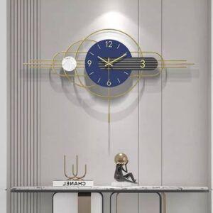 Grande horloge murale en métal émeraude du Honduras Logo personnalisable résine de fer simple Double face pour la décoration de la maison dans le salon - Product Image 1