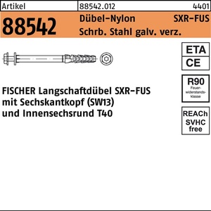 Anclaje para Marco Fischer R 88542 SXR 10x60 FUS, Acero Galvanizado y Tornillo de Nylon, 50 Piezas - Product Image 1