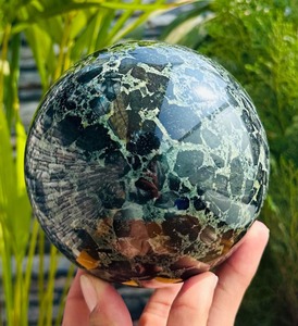 Esfera de Cristal Khambat de Alta Calidad, Decoración para el Hogar, Arte Feng Shui, Coleccionables, Calidad Premium, Tallado Grabado, Muntaha - Product Image 3