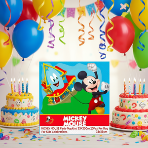 Tovaglioli per Feste di Topolino 33X33Cm 20 Pezzi per Confezione per Celebrazioni per Bambini - Product Image 3