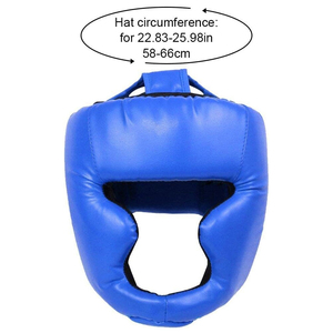 Durable Boxing <b>Head</b> Guard with Smooth PU and Dense <b>Foam</b> Padding Water Resistant Safety Design for Reliable Training Use - Product Image 2