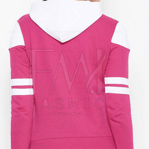Sweat à capuche pull-over pour femme en jersey de haute qualité, personnalisable, en polaire épaisse, à épaules tombantes, pour l'hiver, avec devant uni et coupe haute - Product Image 2