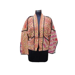 Chaqueta Kantha Reversible Vintage, Tejida a Mano, 100% Algodón Puro, con Botones, Transpirable y Ecológica, para Otoño e Invierno - Product Image 1