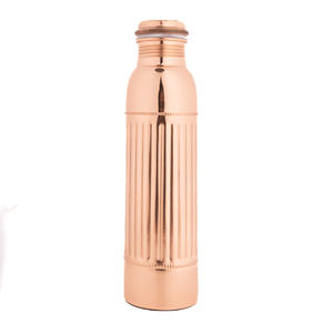 100% Pure Handmade <b>1L</b> Copper <b>Water</b> <b>Bottle</b> Diamond Yogic Leak-Proof with Custom Logo Direct Drinking Flowing Method - Product Image 1