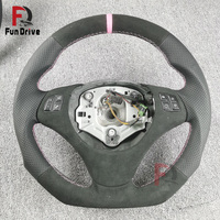 Volant en cuir personnalisé pour BMW Série E avec fibre de carbone pour BMW E81 E87 E82 E88 E21 E30 E36 E46 E90 E91 E92 E93 E28 E34 E39 E60