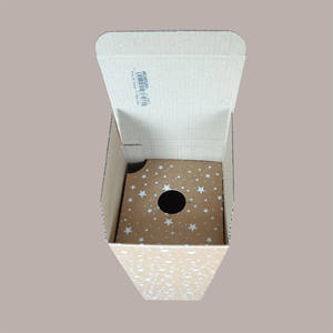 10 Uds caja de cartón marrón gráficos de estrellas blancas 115x115H430mm para 1 botella Magnum 1,5 Lt impresión en relieve de bebidas energéticas - Product Image 6