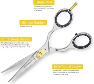 Outils de beauté de coiffure de coupe durables Ciseaux de coiffeur professionnels Ciseaux à cheveux - Product Image 2