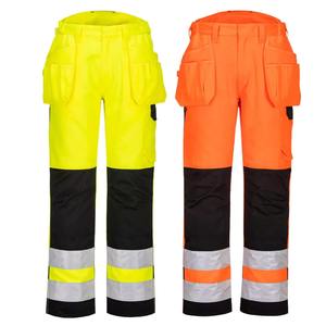 Pantalones de Seguridad Reflectantes de Alta Visibilidad para Hombre, Ropa de Trabajo para Exteriores, con Bolsillos, 100% Algodón, Certificación CE, Logotipo Personalizado, Servicio OEM - Product Image 6