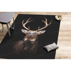 Deer Printed Rug: <b>Cool</b>, Classic Indoor <b>Decor</b> & Gift,With Pile Soft Rug - Product Image 4