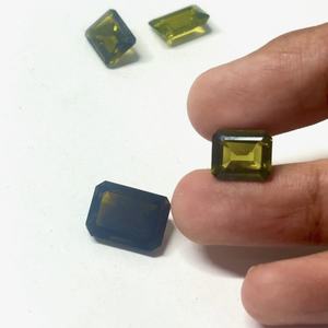 Péridot naturel émeraude taille octogone, pierres précieuses en vrac de grande taille pour la fabrication de bijoux, olivine de qualité A certifiée 5 carats et plus - Product Image 3
