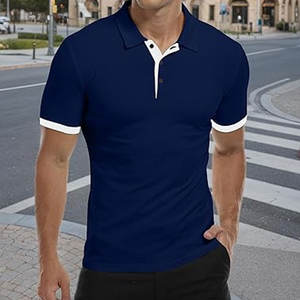 เสื้อโปโลผู้ชายระบายอากาศได้ดีและใส่สบายกันหดเสื้อโปโลสั่งทำโลโก้ได้ - Product Image 5