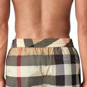 Shorts pour hommes de haute qualité, tendance, séchage rapide, décontractés, imprimés à rayures, respirants, vêtements de plage, shorts de bain - Product Image 5