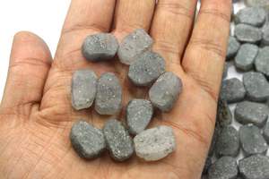 Qualité fantastique, ensemble de 10 pièces, 16-18 mm, pierre de soleil noire naturelle taillée à la main, effet étoile, pierre de guérison, fabrication de bijoux, pierres précieuses en vrac - Product Image 2