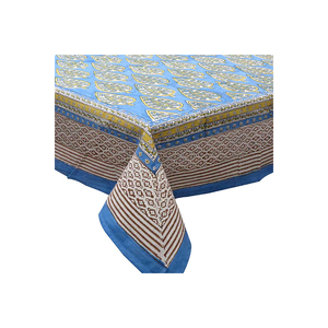 Personalized Jacquard Cotton <b>Tablecloth</b> Hand Block Printed Embroidered 180x340cm Premium Quality Home & Hotel Use Sale - Product Image 5
