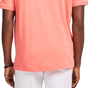 Nueva llegada al por mayor de encargo del logotipo de los hombres de ropa de color sólido bordado Polo recto de manga corta de moda polos de los hombres - Product Image 4