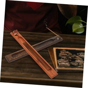 Bandeja de Madera para Servir Incienso Hecha a Mano, Quemador de Incienso de Cerámica, Bandeja Decorativa, Soporte de Madera para Varillas de Incienso - Product Image 5