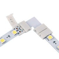 Connecteur de bande LED 8mm 2 broches 2 Clips connecteurs électriques d'angle de carte sans soudure accessoires de connecteur de lumières de bande LED