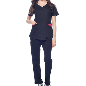 Mejores ventas de alta calidad de las mujeres uniformes de enfermería transpirable Hospital Scrub Sets Precio - Product Image 1