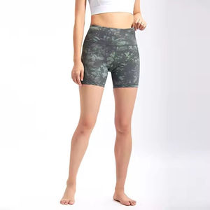 High Waist Yoga Shorts Women Tie Dye Camo Print Biker Shorts <b>Tummy</b> <b>Control</b> Seamless Workout Fitness Running Gym Athletic Shorts - Product Image 1