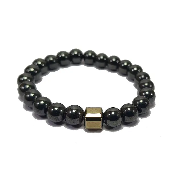 bracelet Magnet Beads Pyrite cube Stone Bracelet Crystal Gemstone Fashion Jewelry Men and Women Gift Energy Meditation