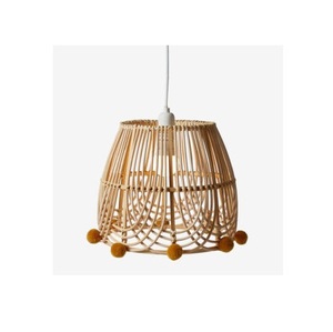 Lámpara Colgante LED de Mimbre Tejida a Mano, Estilo Rústico, con Pantalla de Ratán, Luz Blanca Cálida Suave, Personalizable para Cocina y Sala de Estar - Product Image 3