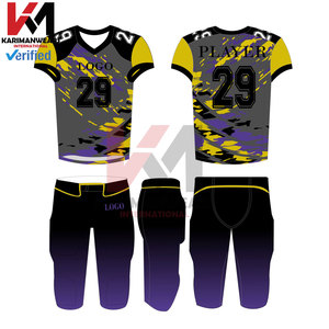 ชุดกีฬาอเมริกันฟุตบอลผ้าโพลีเอสเตอร์100% สำหรับผู้ชายชุดกีฬาระบายอากาศได้ดีพิมพ์ลายดีไซน์ขนาด XL - Product Image 2