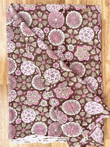 Gran oferta, tela de algodón 100%, suave, ligera, bloque de mano, diseños de flores impresas, bolsas de ropa para mujer, manualidades, directo de fábrica - Product Image 2