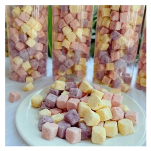 Yaourt lyophilisé premium, cubes de fruits croquants, fraise, myrtille, mangue, collation populaire pour l'exportation, yaourt lyophilisé - Product Image 3