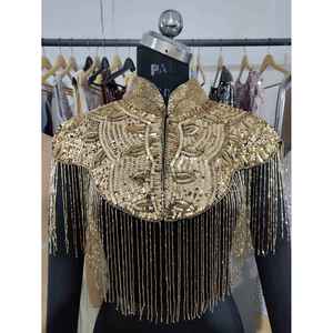 ผ้าคลุมไหล่ประดับเลื่อมสีทองสำหรับการแสดงบนเวที - Product Image 3